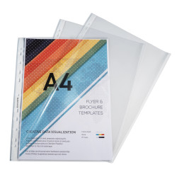 Sachet de 10 pochettes perforées ouverture haut et côté - polypropylène lisse 6/100e - A4
