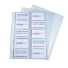 Sachet de 10 pochettes perforées pour cartes de visite 10 emplacements - polypropylène lisse 11/100e - A4