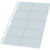 Sachet de 10 pochettes perforées pour cartes de visite 10 emplacements - polypropylène lisse 11/100e - A4
