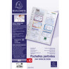 Sachet de 10 pochettes perforées pour cartes de visite 10 emplacements - polypropylène lisse 11/100e - A4