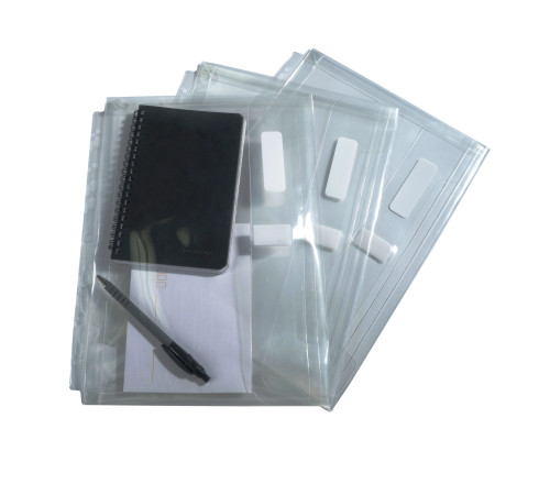 Pochettes perforées à soufflet de 30mm avec rabat à scratch