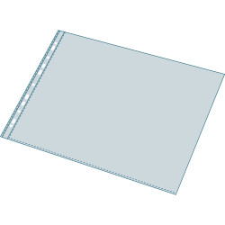 Sachet de 20 pochettes perforées horizontales Exactive - polypropylène lisse 5,5/100e