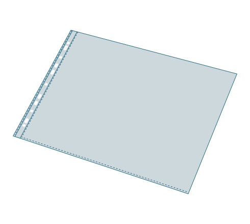 Sachet de 20 pochettes perforées horizontales Exactive - polypropylène lisse 5,5/100e
