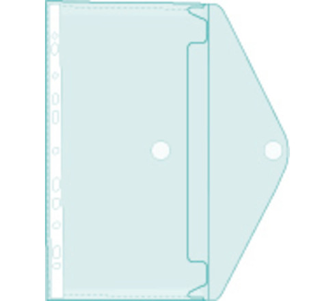 Sachet de 5 pochettes-enveloppes perforées polypropylène - A4