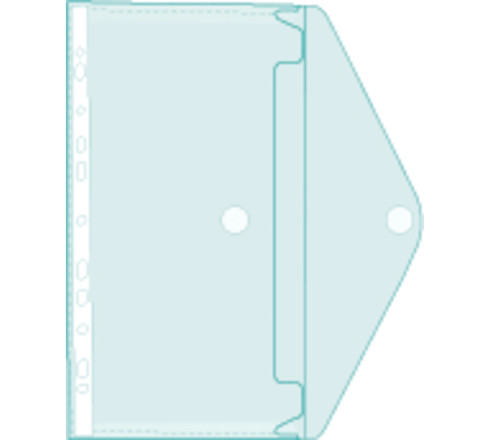 Sachet de 5 pochettes-enveloppes perforées polypropylène - A4