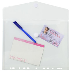 Sachet de 5 pochettes-enveloppes perforées polypropylène - A4