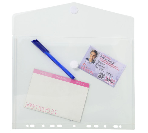 Sachet de 5 pochettes-enveloppes perforées polypropylène - A4