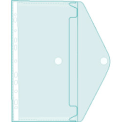 Sachet de 5 pochettes-enveloppes perforées polypropylène - A4