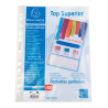 Sachet de 100 pochettes perforées polypropylène lisse Qualité + - A4
