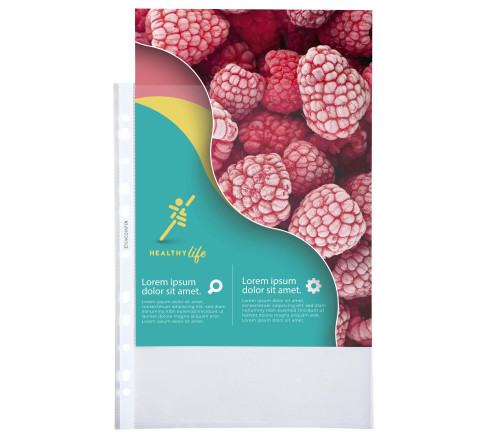 Sachet de 100 pochettes perforées polypropylène grainé Qualité + - A4