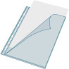 Etui carton de 100 pochettes perforées ouverture haut et côté - polypropylène lisse 6/100e - A4