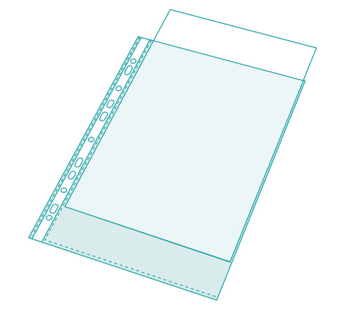 Sachet de 20 pochettes perforées pour classeur Exactive - polypropylène lisse 5,5/100e