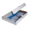 Etui carton de 100 pochettes perforées Stop doc ouverture en coin - polypropylène lisse 6/100e - A4