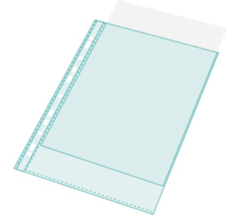 Sachet de 100 pochetttes perforées Polypropylène Premium grainé 8/100e - A4
