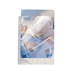 Sachet de 50 pochettes perforées polypropylène lisse Haute qualité 9/100e - A4