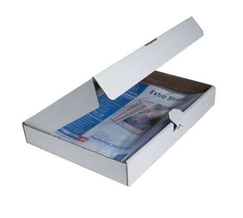 Sachet de 50 pochettes perforées polypropylène lisse Haute qualité 9/100e - A4