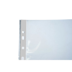 Sachet de 50 pochettes perforées polypropylène lisse Haute qualité 9/100e - A4