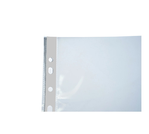 Sachet de 50 pochettes perforées polypropylène lisse Haute qualité 9/100e - A4