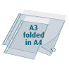 Sachet 10 pochettes perforées polypropylène lisse A3 pliées