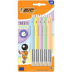 Blister de 10 stylos bille M10 pastel assortis