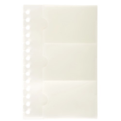 Recharge de 10 pochettes détachables pour porte cartes de visite Exactive® - 19x12,5cm