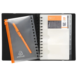 Recharge de 10 pochettes détachables pour porte cartes de visite Exactive® - 19x12,5cm