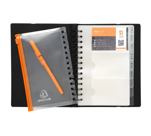 Recharge de 10 pochettes détachables pour porte cartes de visite Exactive® - 19x12,5cm