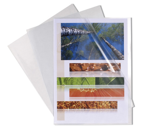 Sachet de 10 pochettes coin polypropylène rigide haute résistance 20/100e - A3 vertical