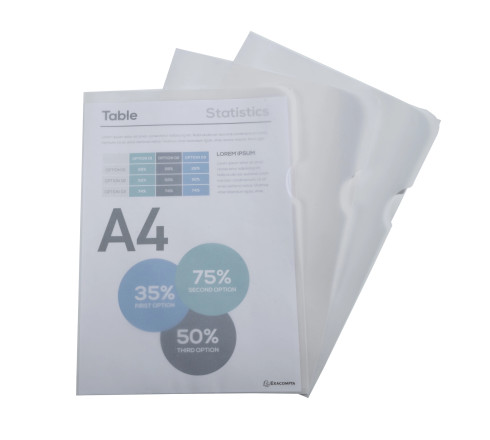 Sachet de 50 pochettes coin papier 110g/m2 - A4