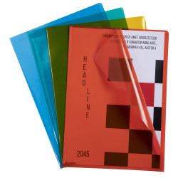 Sachet de 10 pochettes coin polypropylène lisse Premium - A4