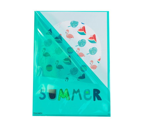 Sachet de 10 pochettes coin polypropylène lisse Premium - A4
