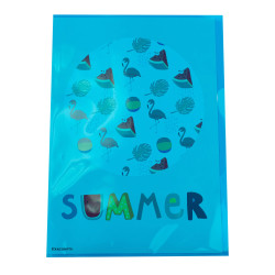 Sachet de 100 pochettes coin polypropylène lisse Premium - A4