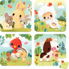 Boite de 4 puzzles progressifs, les animaux de la ferme