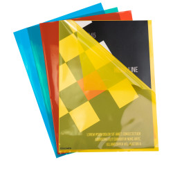 Sachet de 100 pochettes coin polypropylène lisse Premium - A4