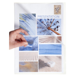 Etui carton de 100 pochettes coin Stop doc polypropylène lisse 11/100e - A4