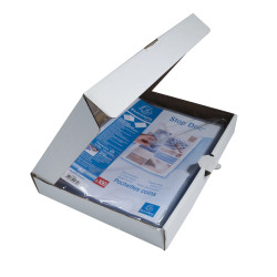 Etui carton de 100 pochettes coin Stop doc polypropylène lisse 11/100e - A4