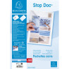 Etui carton de 100 pochettes coin Stop doc polypropylène lisse 11/100e - A4