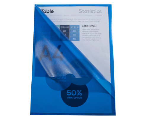 Sachet de 100 pochettes coin polypropylène grainé Budget - A4
