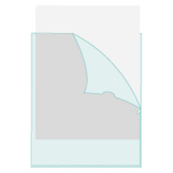 Sachet de 100 pochettes coin polypropylène grainé Budget - A4