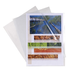 Sachet de 10 pochettes coin avec encoches polypropylène lisse rigide Haute Qualité 20/100e - A4