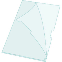 Sachet de 10 pochettes coin avec encoches polypropylène lisse rigide Haute Qualité 20/100e - A4