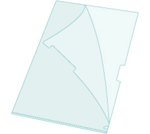 Sachet de 10 pochettes coin avec encoches polypropylène lisse rigide Haute Qualité 20/100e - A4