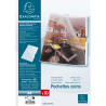 Sachet de 10 pochettes coin avec encoches polypropylène lisse rigide Haute Qualité 20/100e - A4