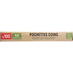 100 pochettes coin PP recyclé Forever 12/100e