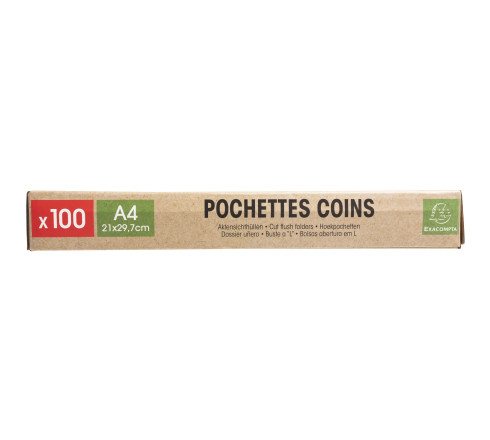 100 pochettes coin PP recyclé Forever 12/100e