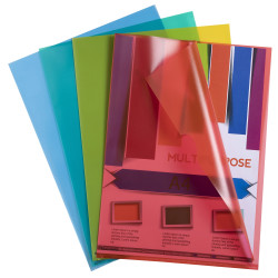 Sachet de 100 pochettes coin polypropylène grainé 12/100e - A4