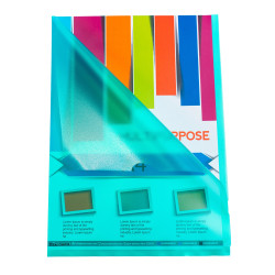 Sachet de 100 pochettes coin polypropylène grainé 12/100e - A4