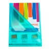 Sachet de 100 pochettes coin polypropylène grainé 12/100e - A4
