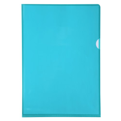 Sachet de 10 pochettes coin PVC lisse haute résistance 13/100e - A4