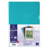 Sachet de 10 pochettes coin PVC lisse haute résistance 13/100e - A4